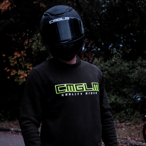 Alternative view of Sudadera Unisex CMGLM QR Crew - Black / Fluor