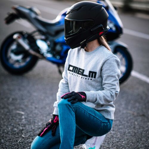 Alternative view of Sudadera Unisex CMGLM QR Crew- Gray / Black